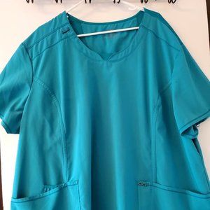 Infinity 5xl scrub top blue top nursing